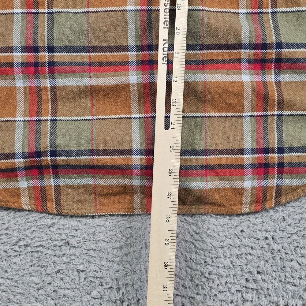 Best Made Co Shirt Mens Small Brown Plaid Flannel Button Up Cotton Elbow Patch - Picture 9 of 11